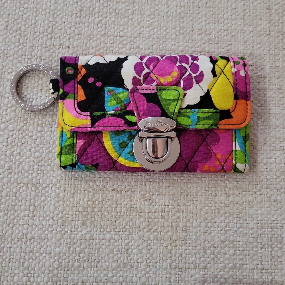 Vera Bradley Va Va Bloom Quick Swipe ID Floral Keyring
